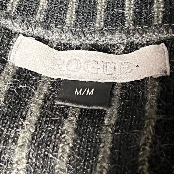 Rogue 13933 Mens Grey Front Zip Mohair Blend Raw Hem Cardigan Sz M - Picture 10 of 10